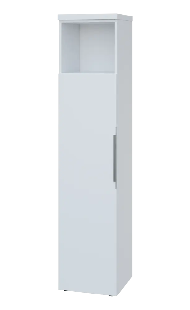 SIN 5 - 4DN kancelářská skříň, 1-dveřová/nika, levá, 1820x400x400, bílá